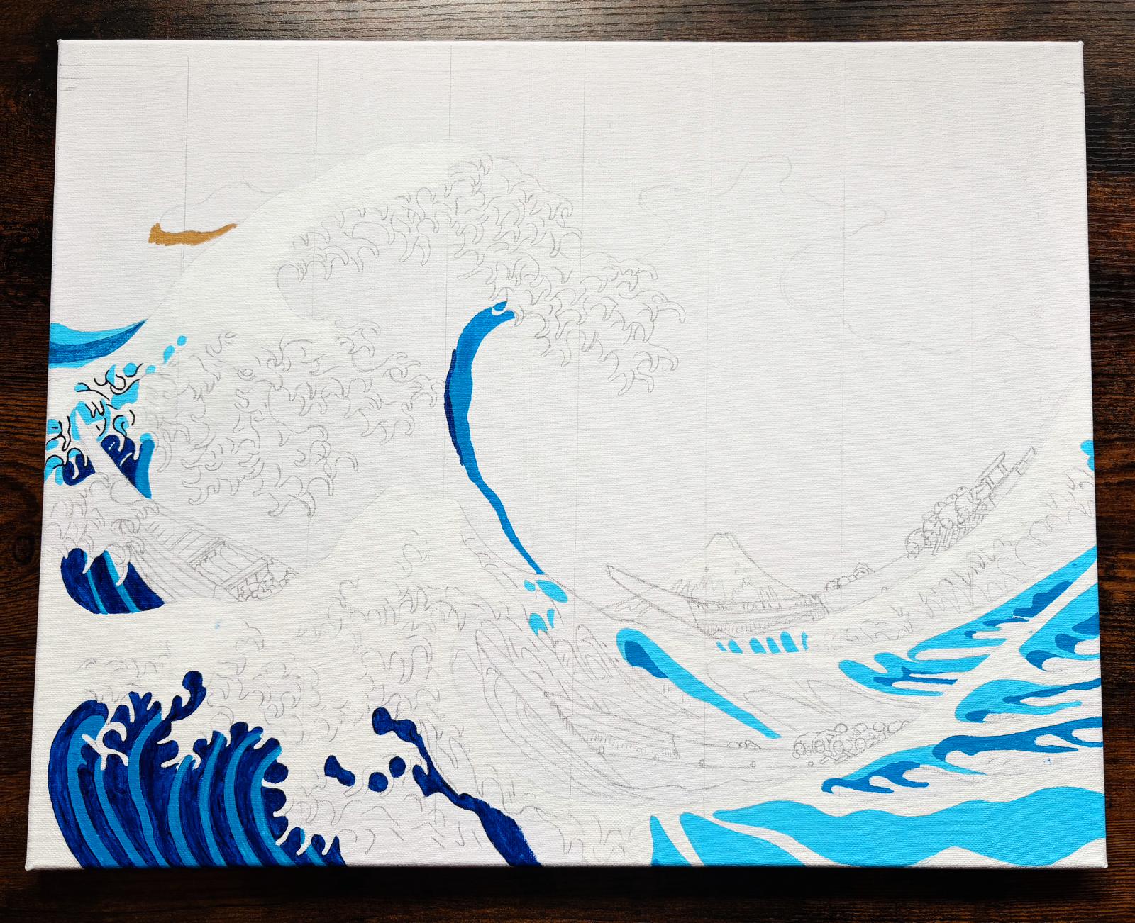 Acrylic painting earlier stage
